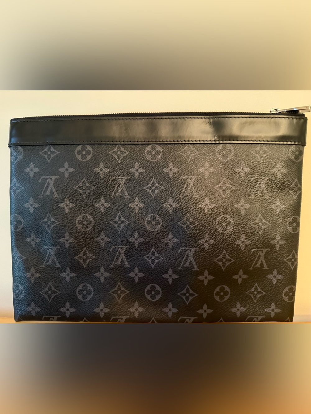 Louis Vuitton Monogram Eclipse Laptop Pouch - Black and Gray - Picture 2 of 7